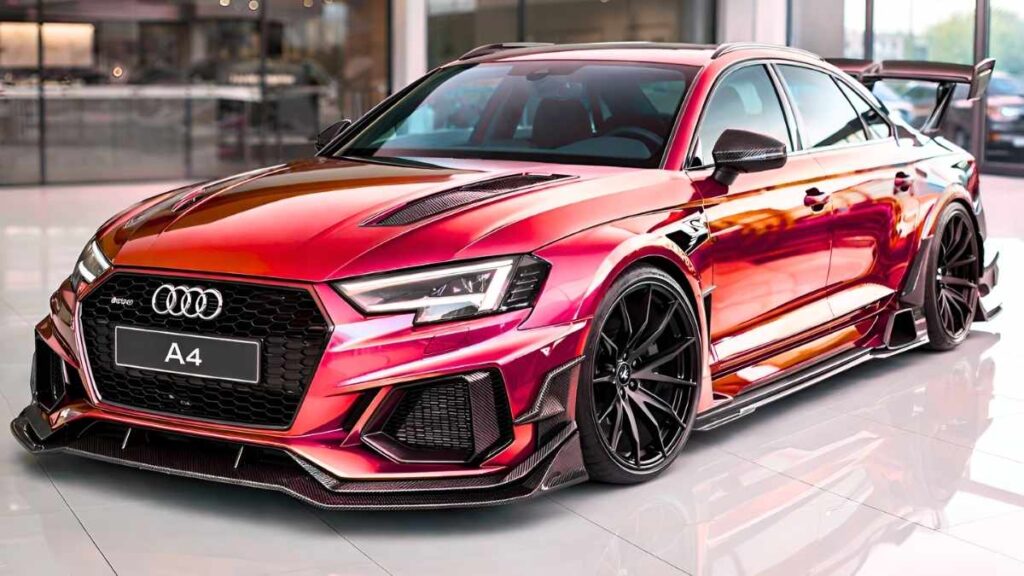 Audi A4 2026 Enthüllung des modernen Luxusautos mit kraftvollem TFSI Motor und edlem Design